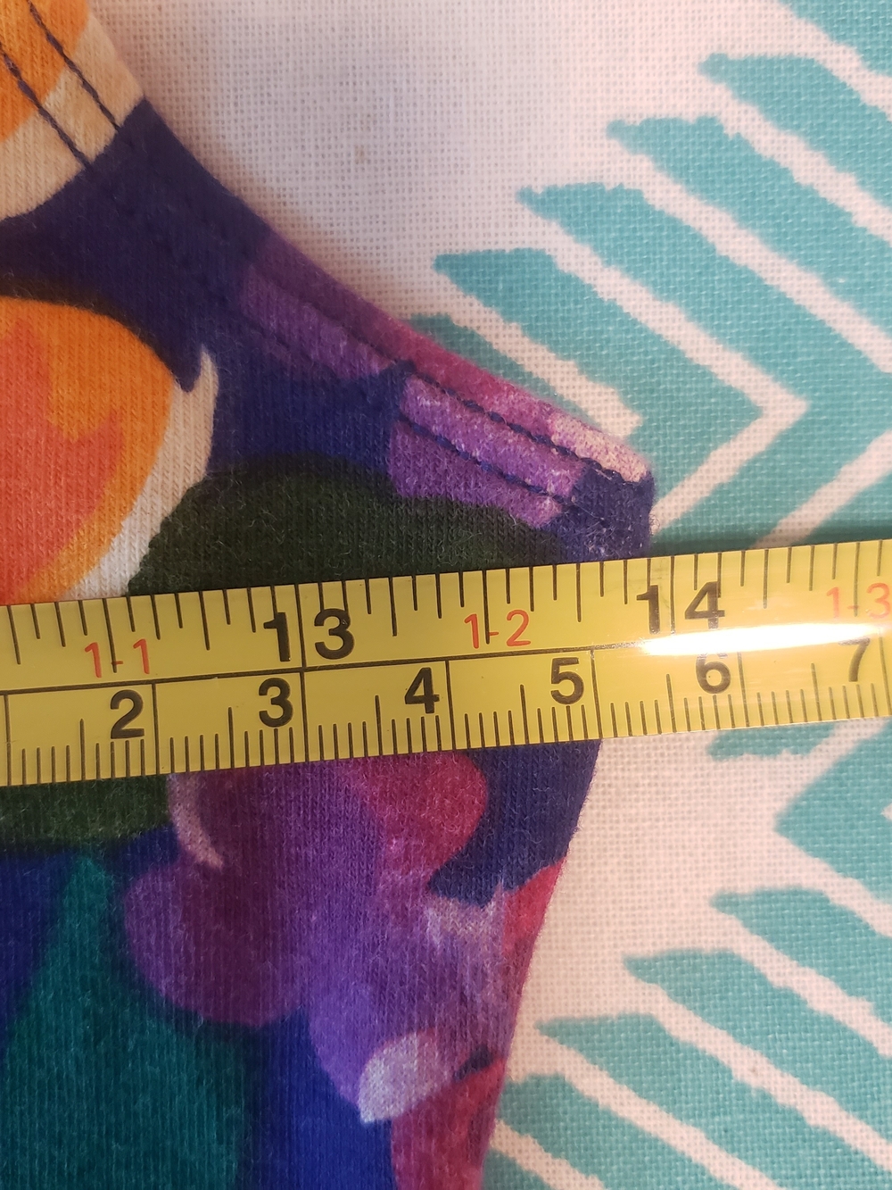 Floral Print Active Romper - Purple & Yellow - Picture 3 of 6